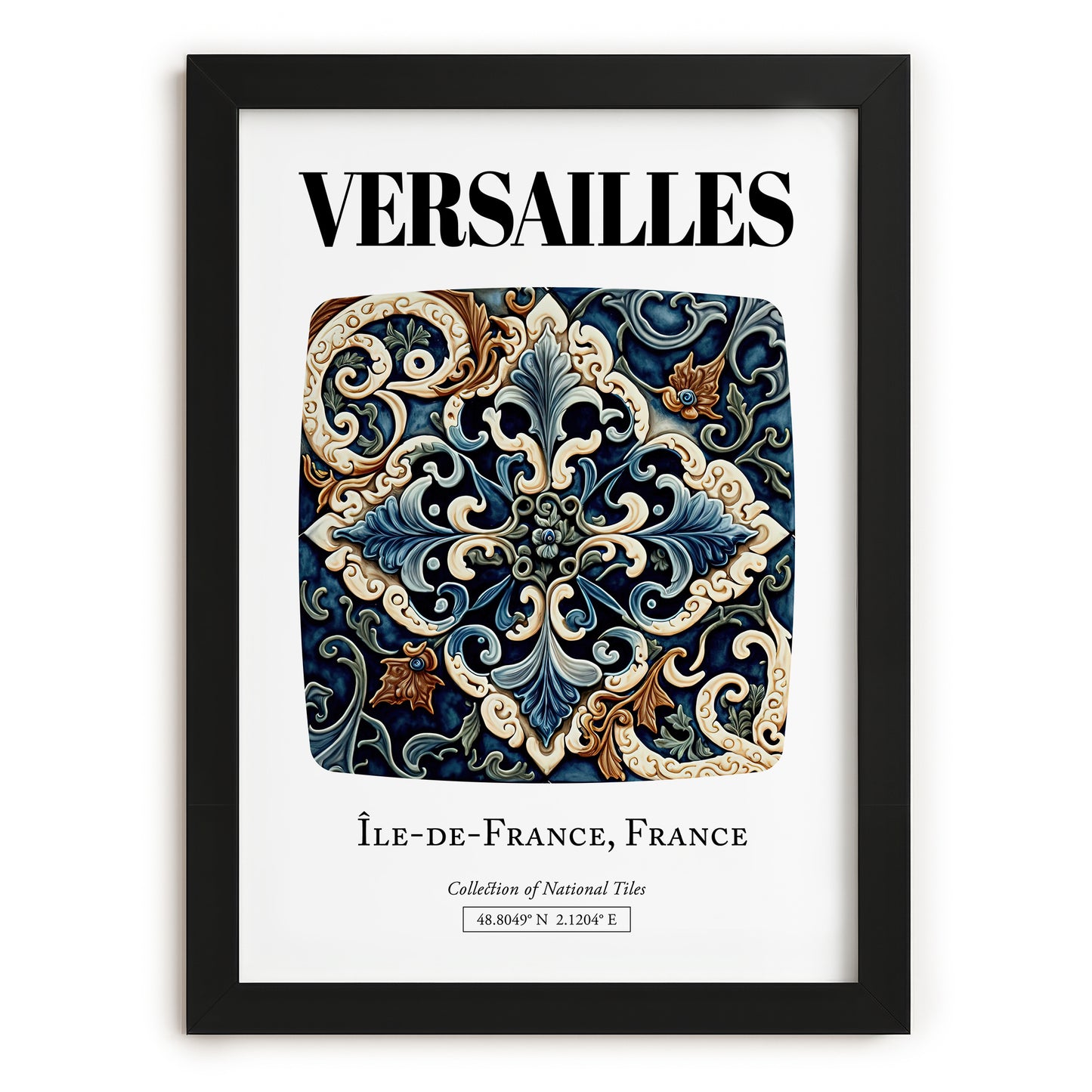 Versailles, France – Travel Print, in sleek black frame