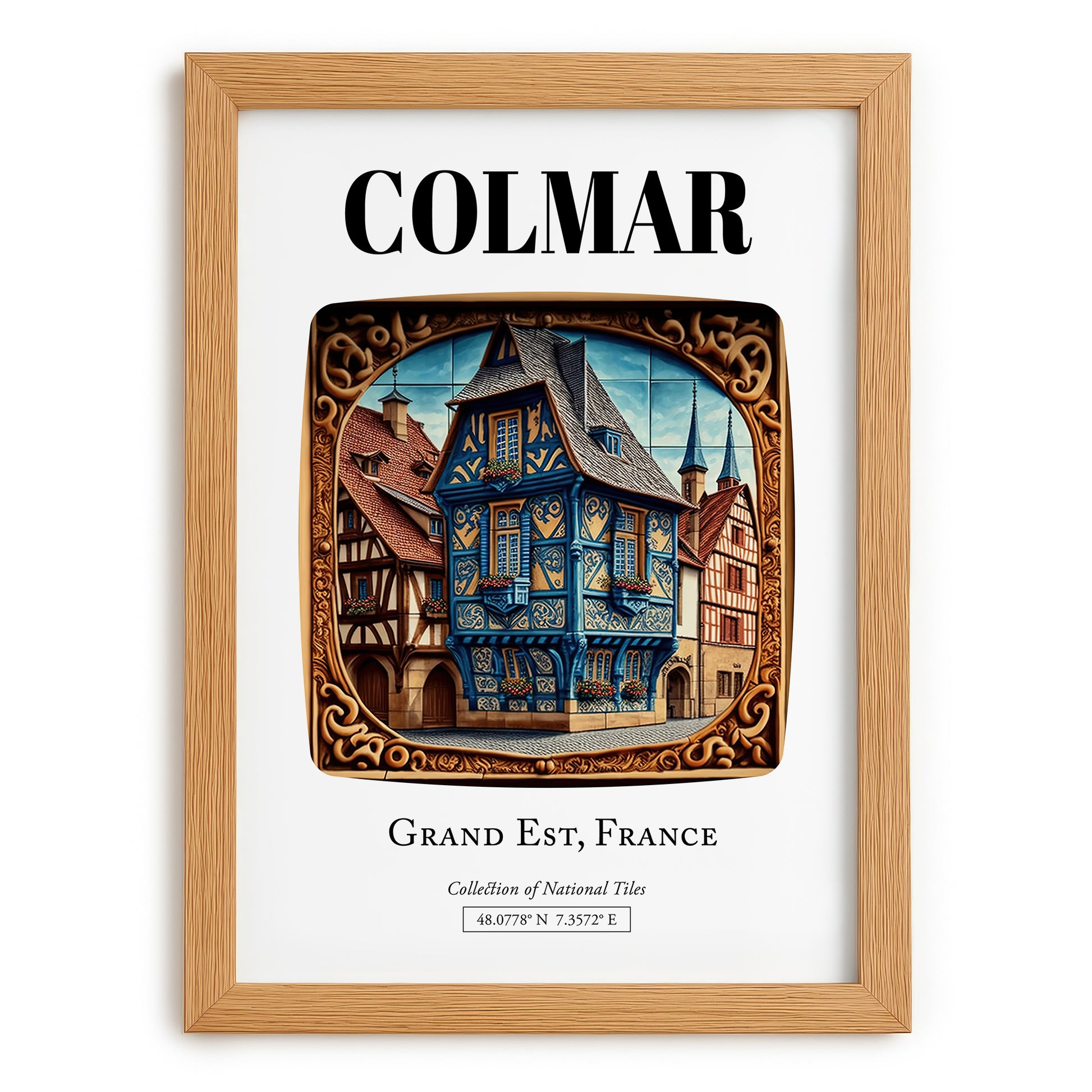 Colmar, France – Travel Wall Decor, set in oak frame