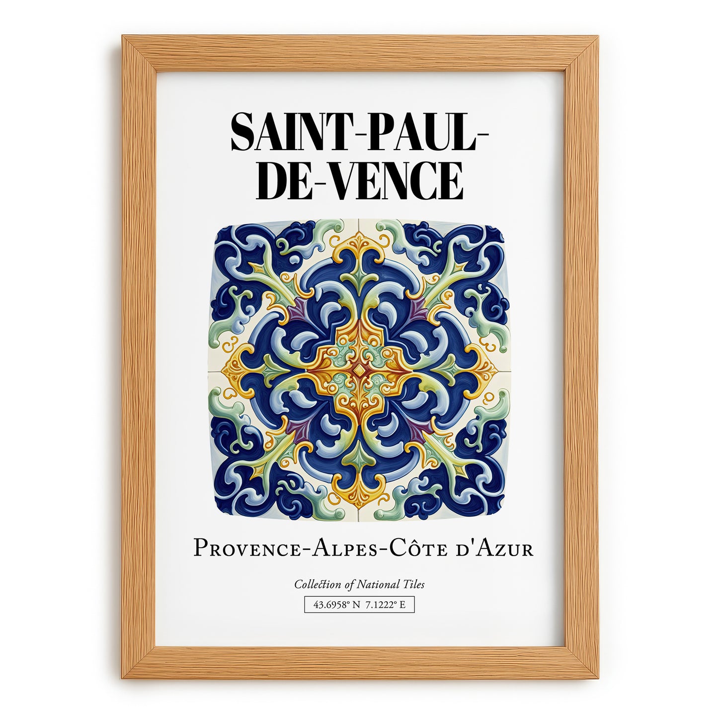 Saint-paul-de-vence, France – Travel Wall Decor, set in oak frame