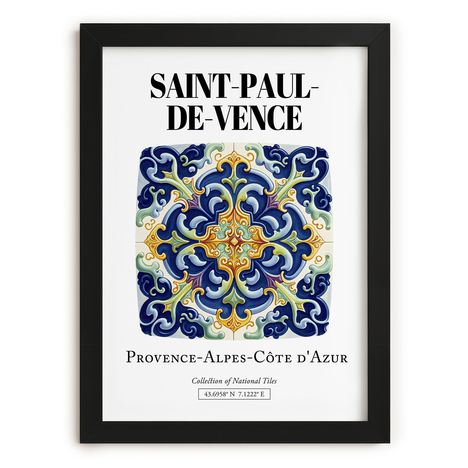 Saint-paul-de-vence, France – Travel Wall Decor, in sleek black frame