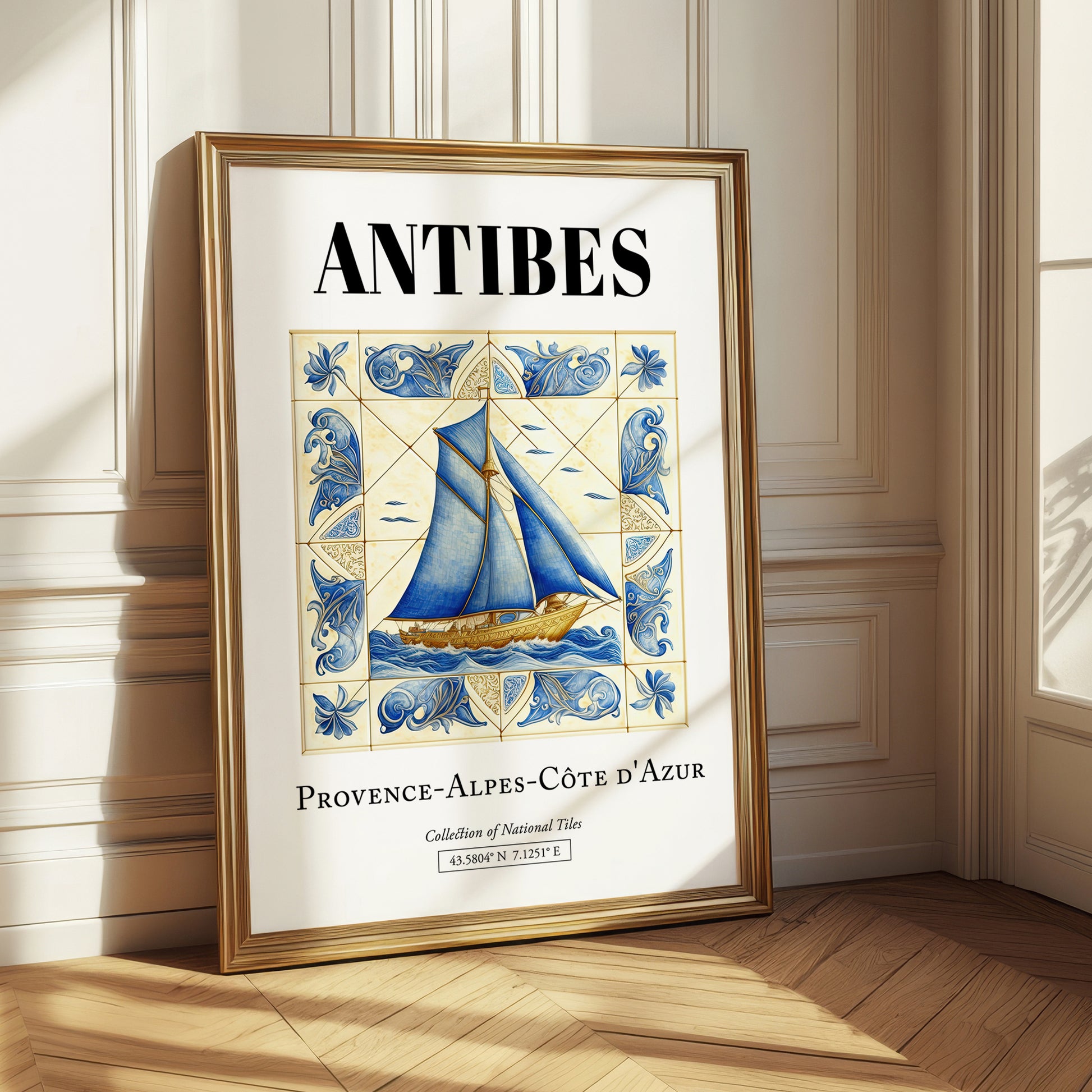 Antibes, France – Travel Wall Art, styled in a charming Paris street view