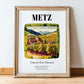 Metz, France – Travel Wall Art, in wooden frame leaning on the floor