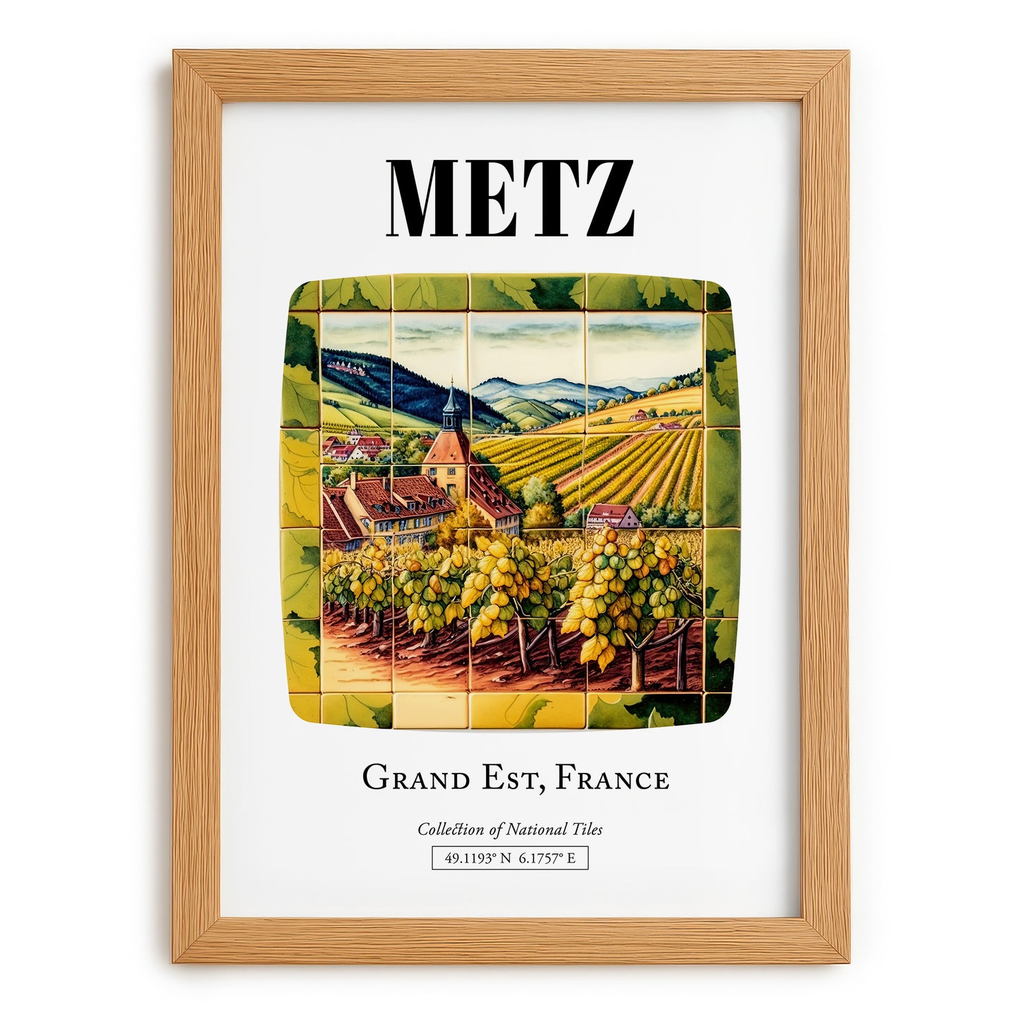 Metz, France – Travel Wall Art, set in oak frame