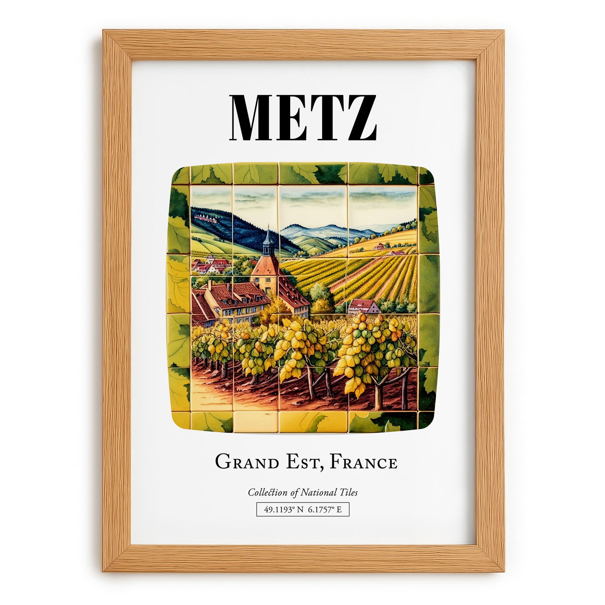Metz, France – Travel Wall Art, set in oak frame