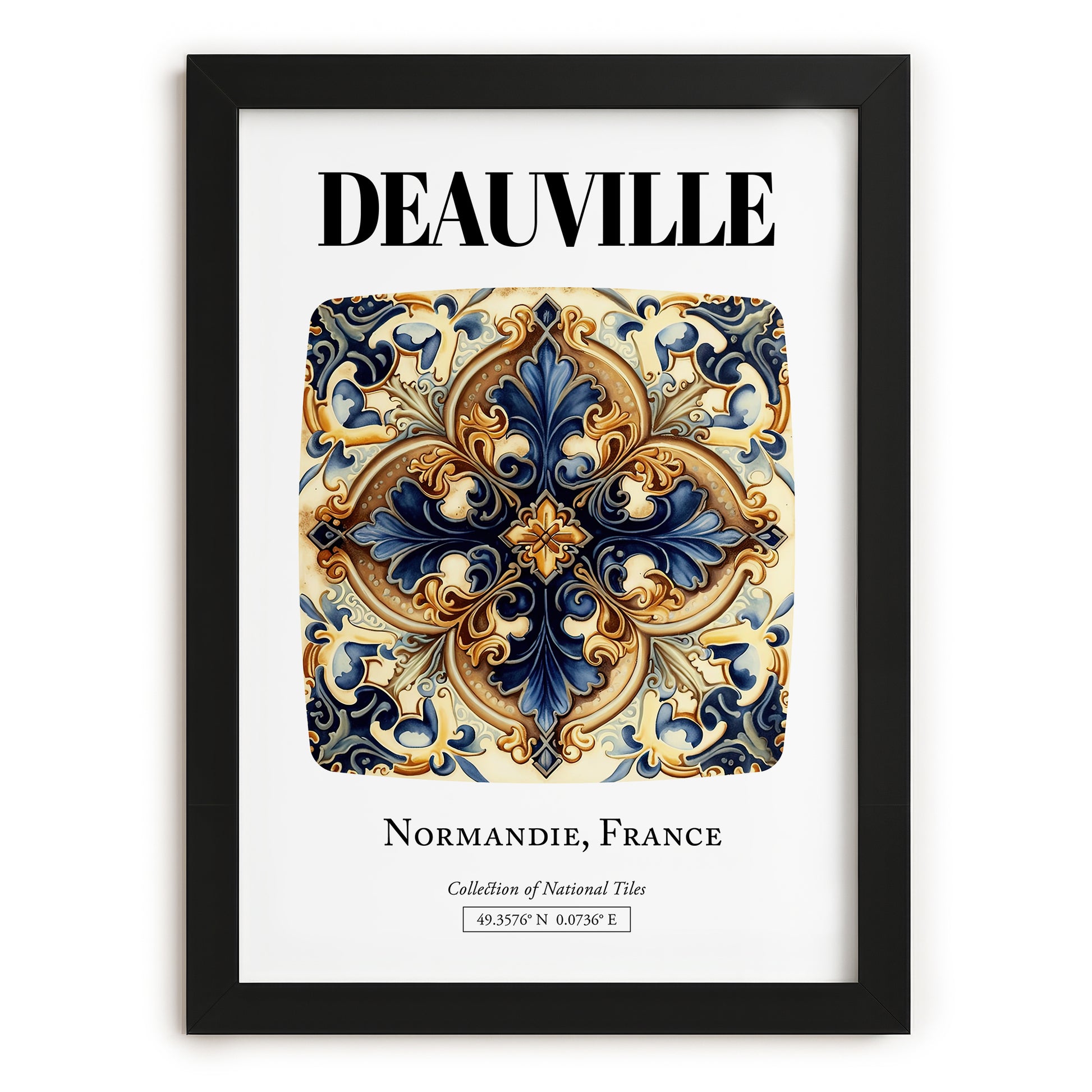 Deauville, France – Travel Print, in sleek black frame