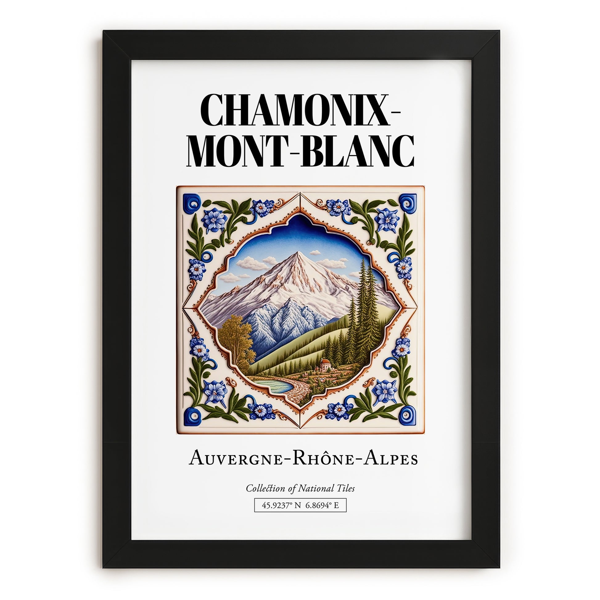 Chamonix-mont-blanc, France – Travel Wall Art, in sleek black frame