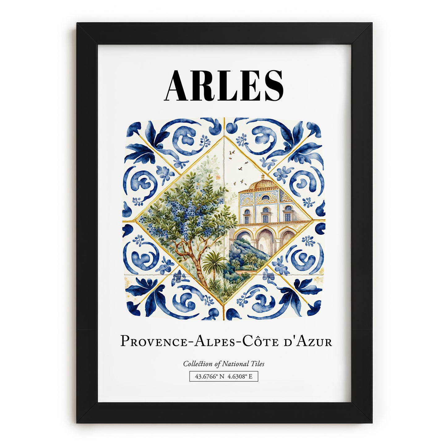 Arles, France – Travel Poster, in sleek black frame