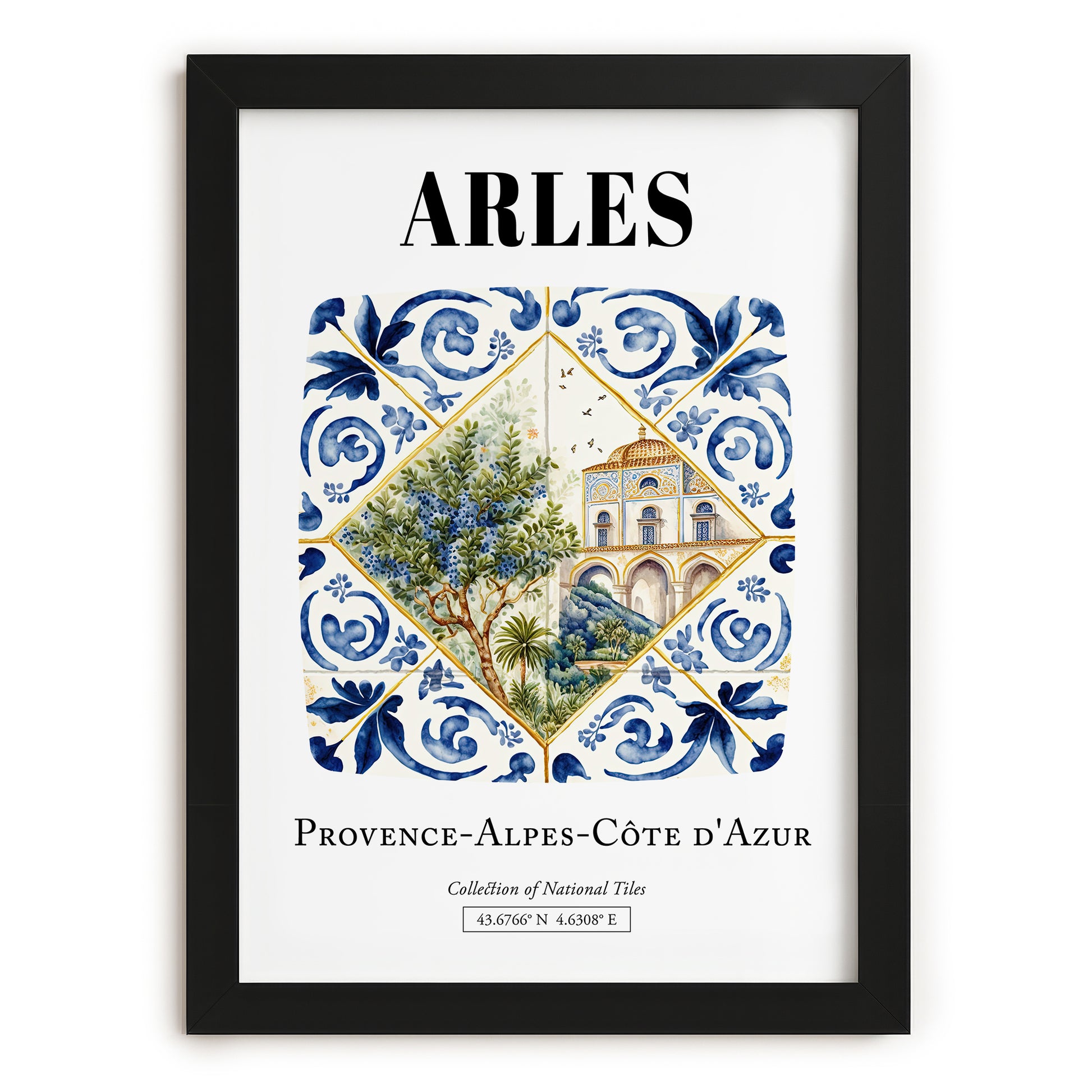 Arles, France – Travel Poster, in sleek black frame