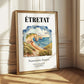 Étretat, France – Minimalist Travel Print, styled in a charming Paris street view