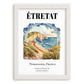 Étretat, France – Minimalist Travel Print, placed in minimal white frame