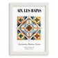 Aix-les-bains, France – Travel Print, placed in minimal white frame