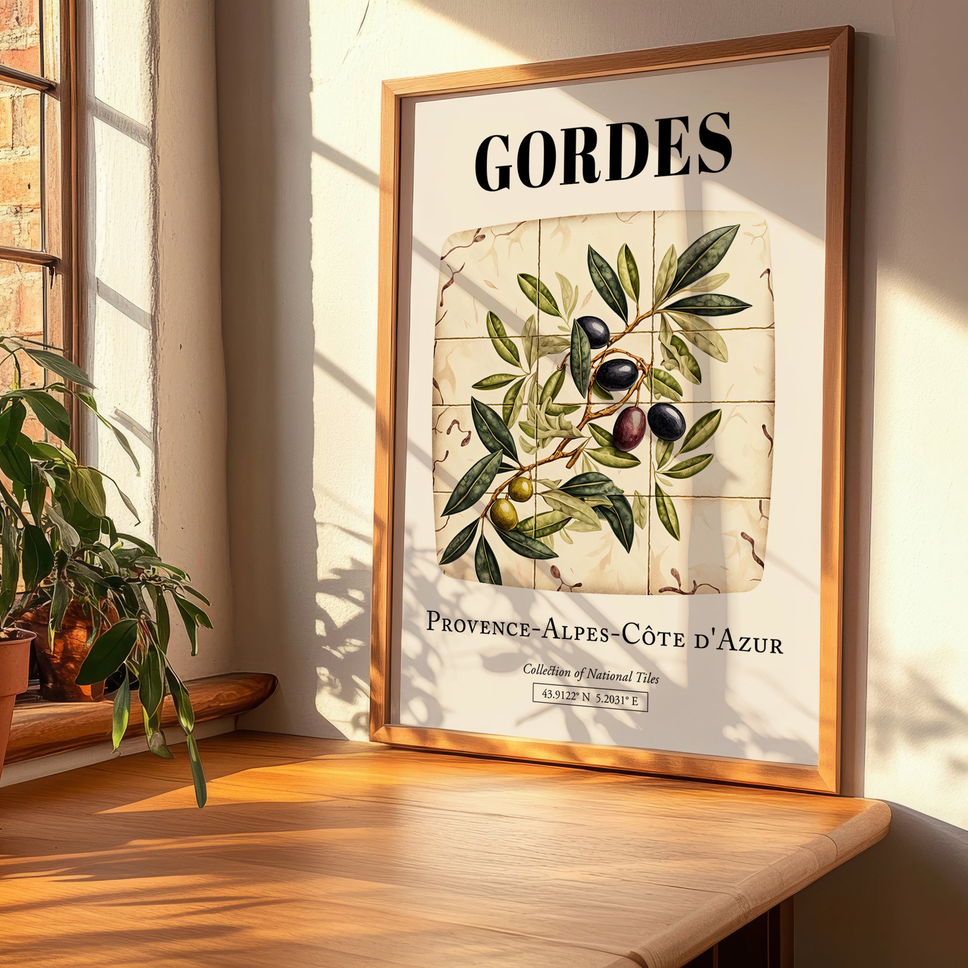 Gordes, France – Travel Poster, clean layout with no caption