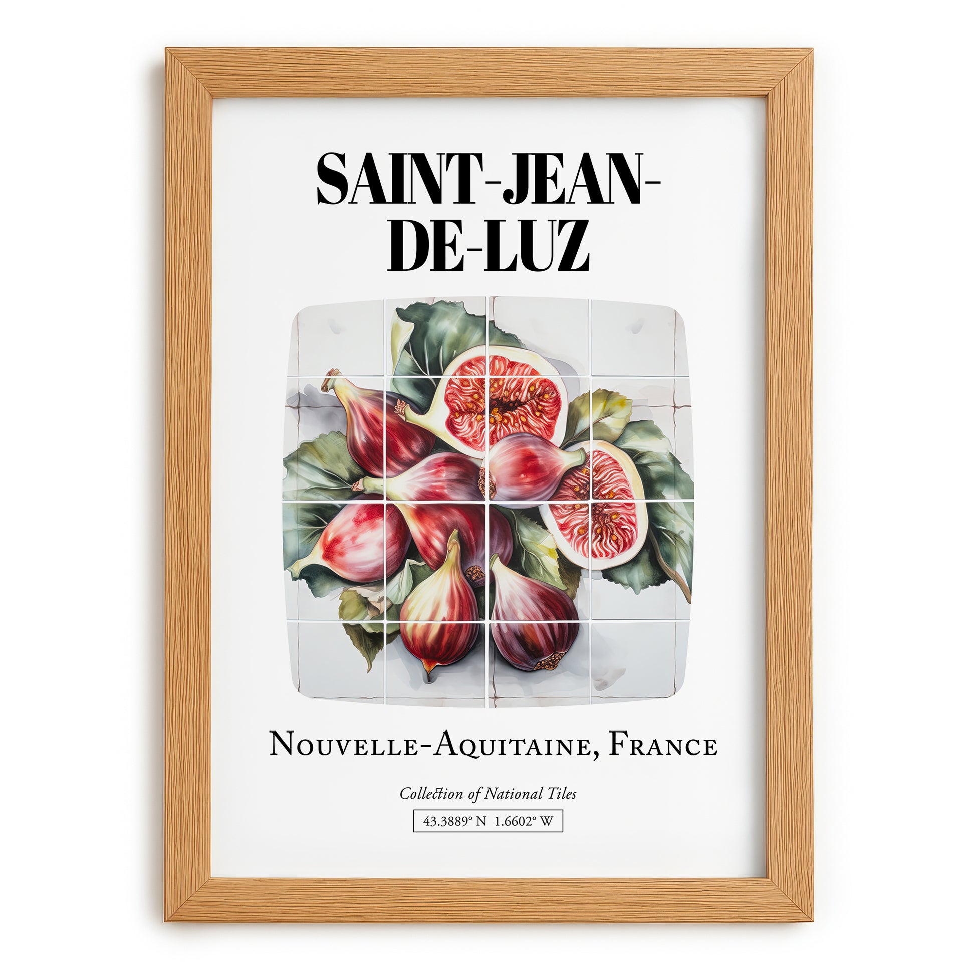 Saint-jean-de-luz, France – Vintage Travel Poster, set in oak frame