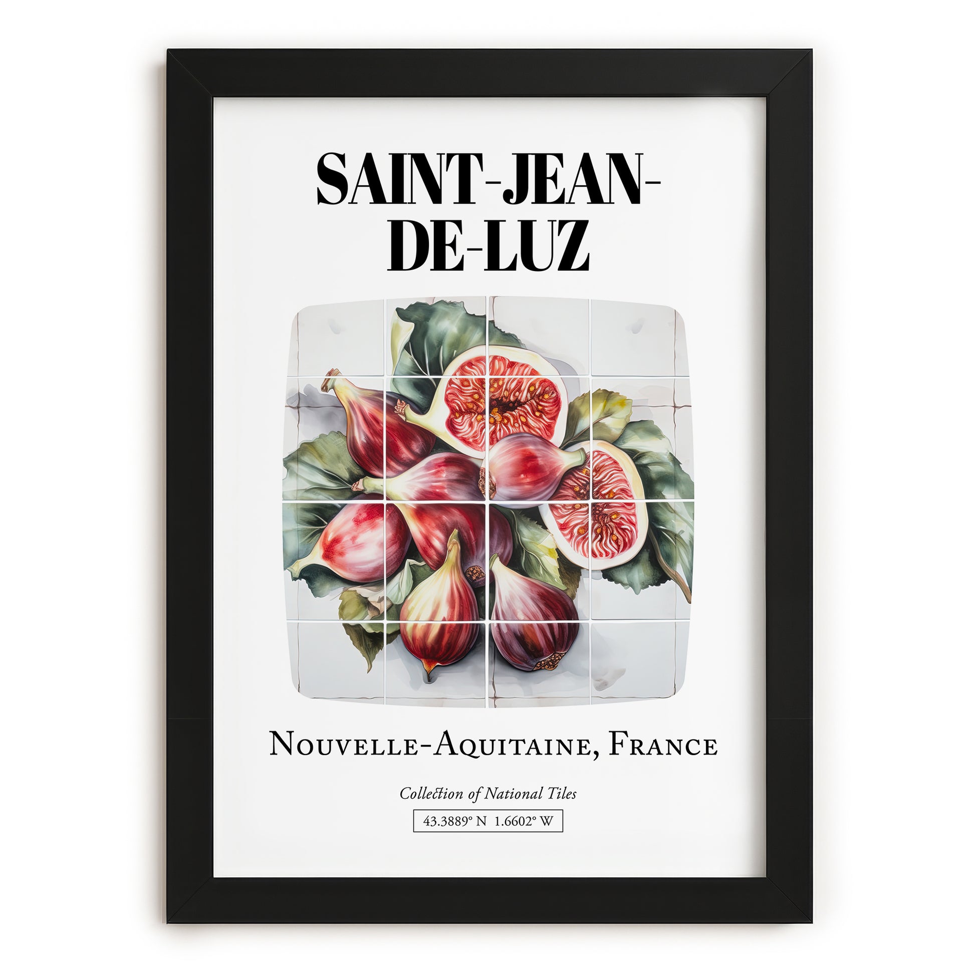 Saint-jean-de-luz, France – Vintage Travel Poster, in sleek black frame