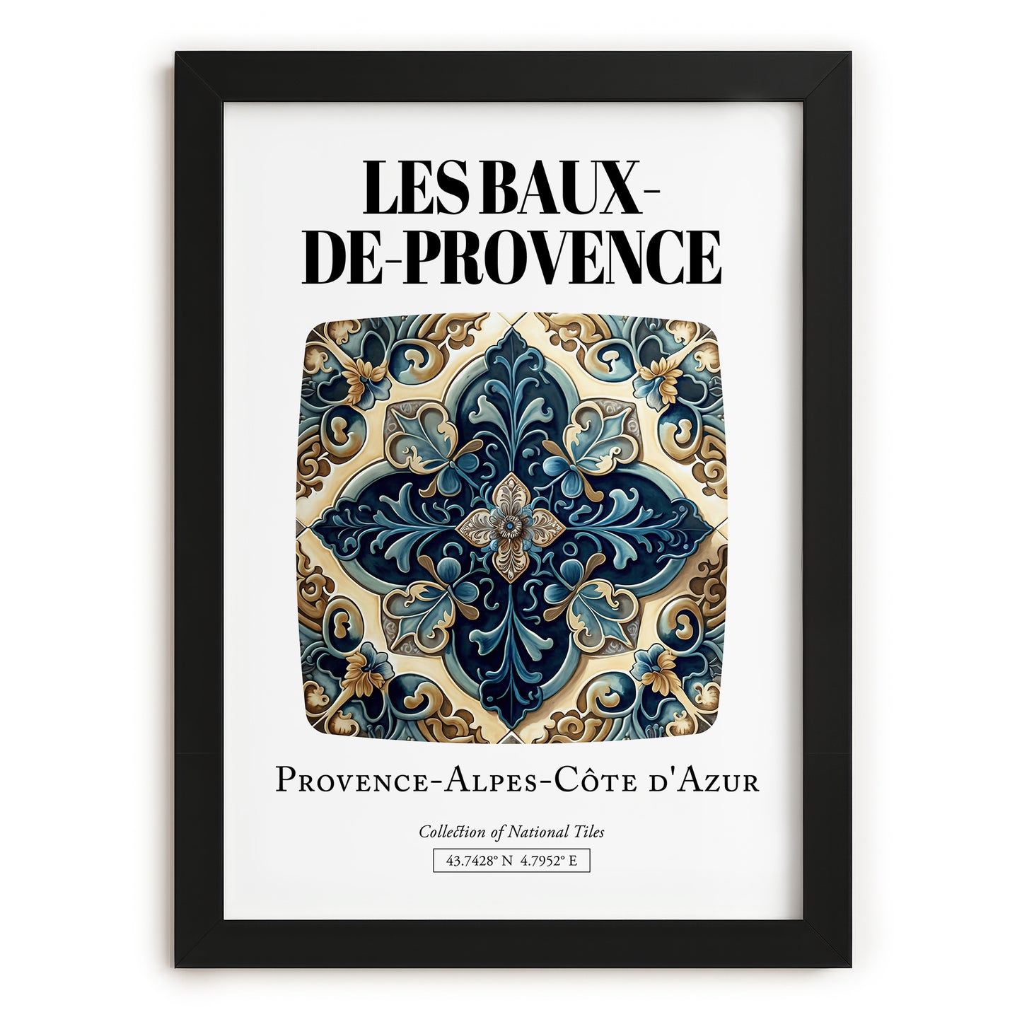 Les Baux-de-provence, France – Dream Destination Decor, in sleek black frame