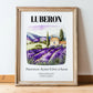 Luberon, France – Travel Print, in wooden frame leaning on the floor