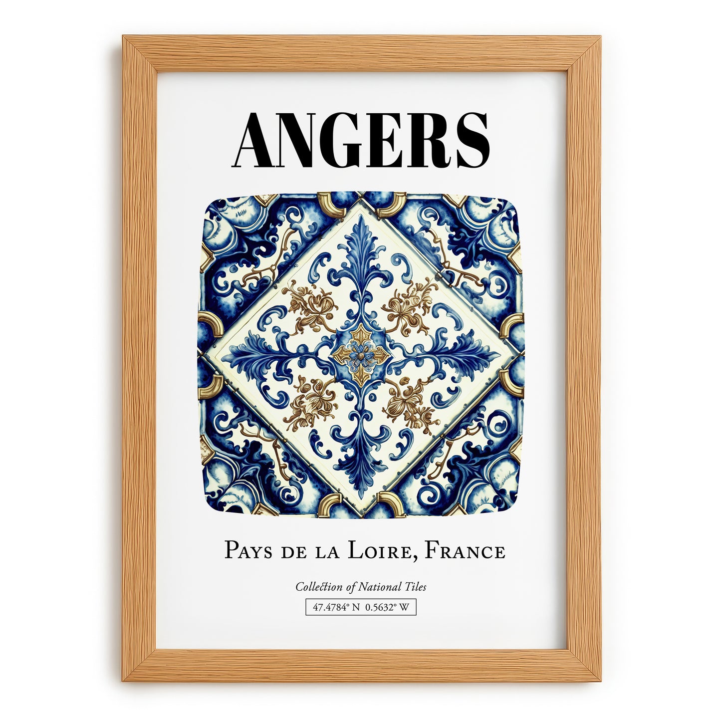 Angers, France – Travel Wall Decor, set in oak frame