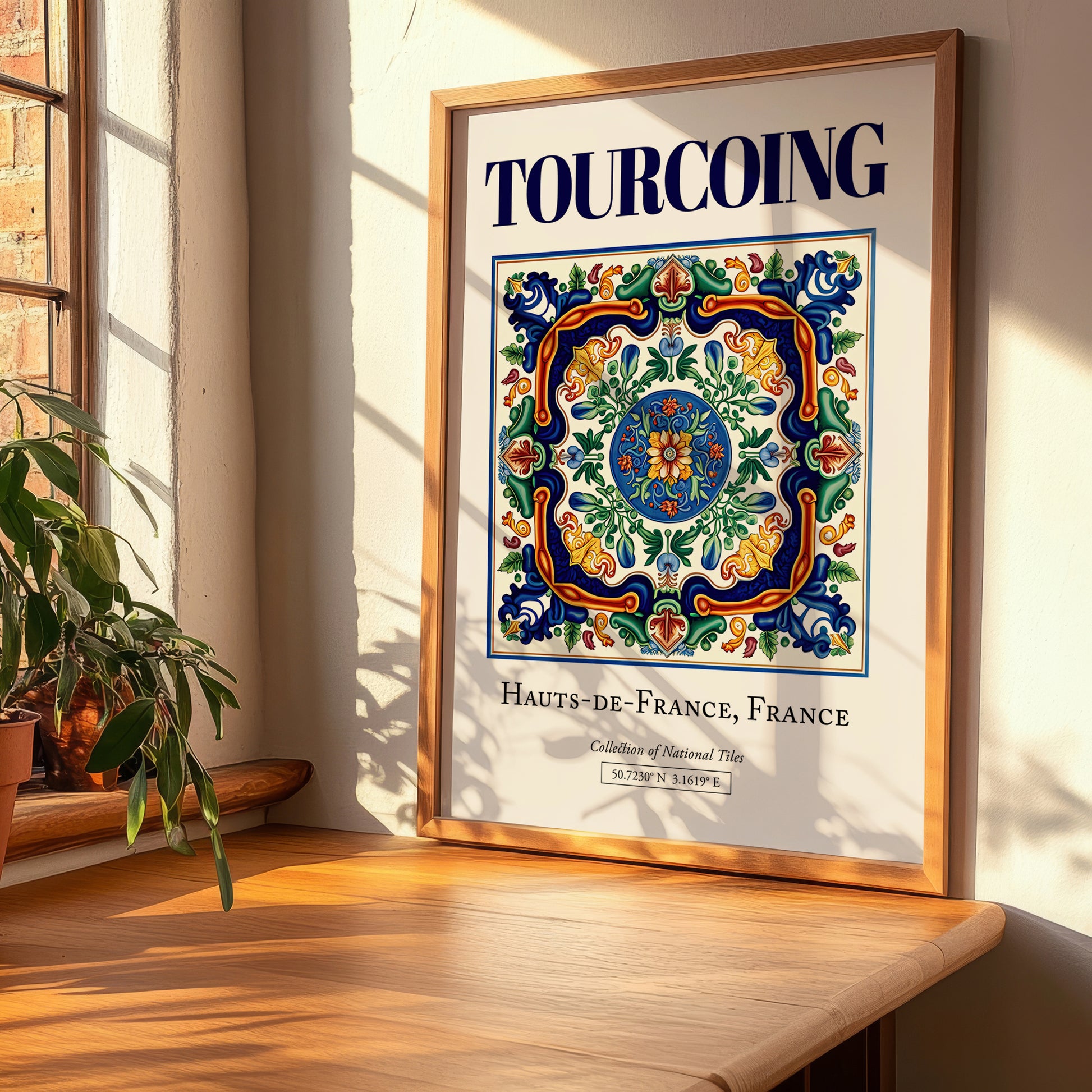 Tourcoing, France – Minimalist Travel Print, clean layout with no caption