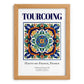 Tourcoing, France – Minimalist Travel Print, set in oak frame