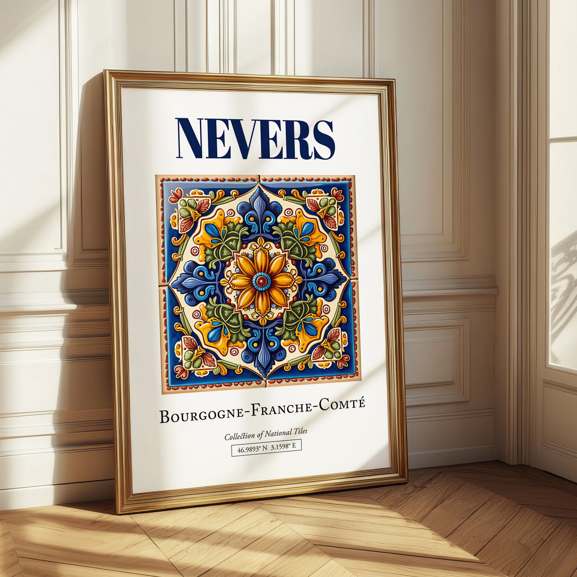 Nevers, France – Away From Home Poster, styled in a charming Paris street view