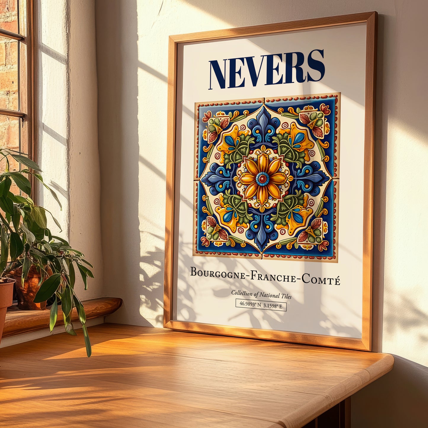 Nevers, France – Away From Home Poster, clean layout with no caption