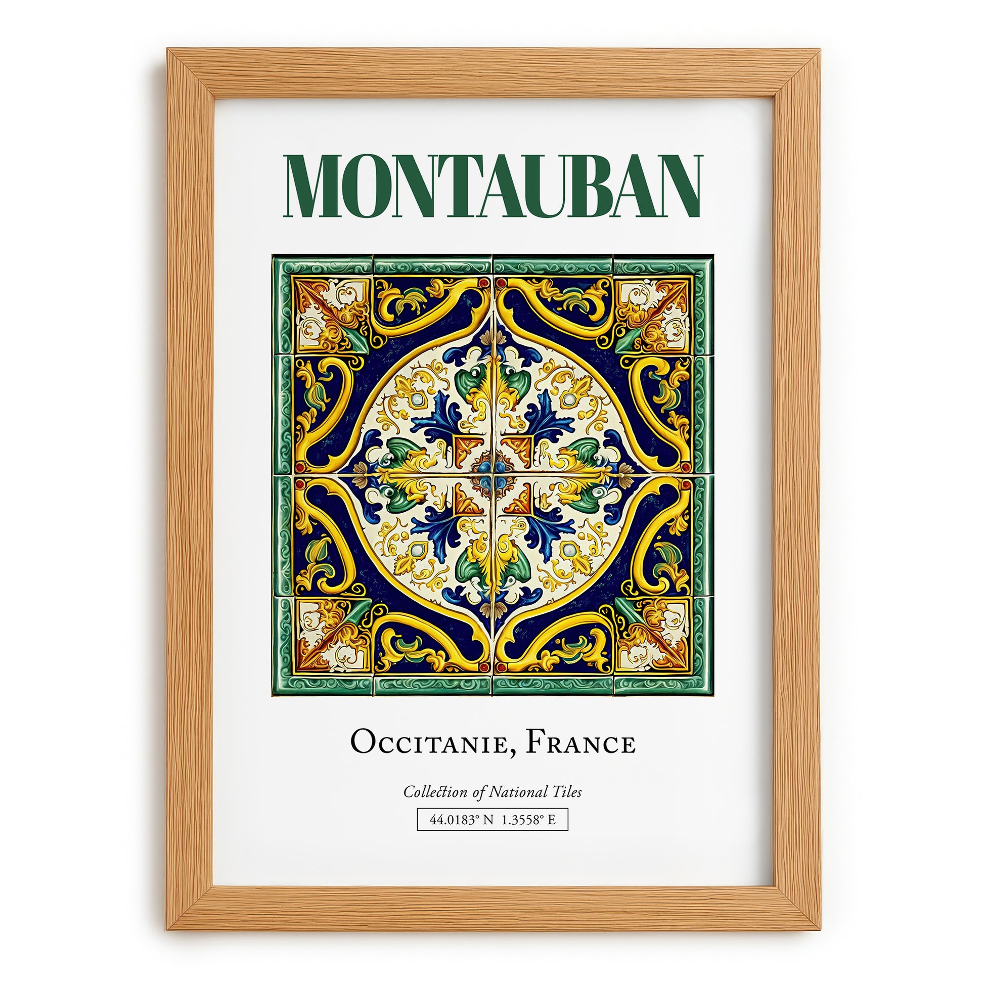 Montauban, France – Global Wall Art, set in oak frame