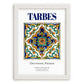 Tarbes, France – Travel Poster, placed in minimal white frame
