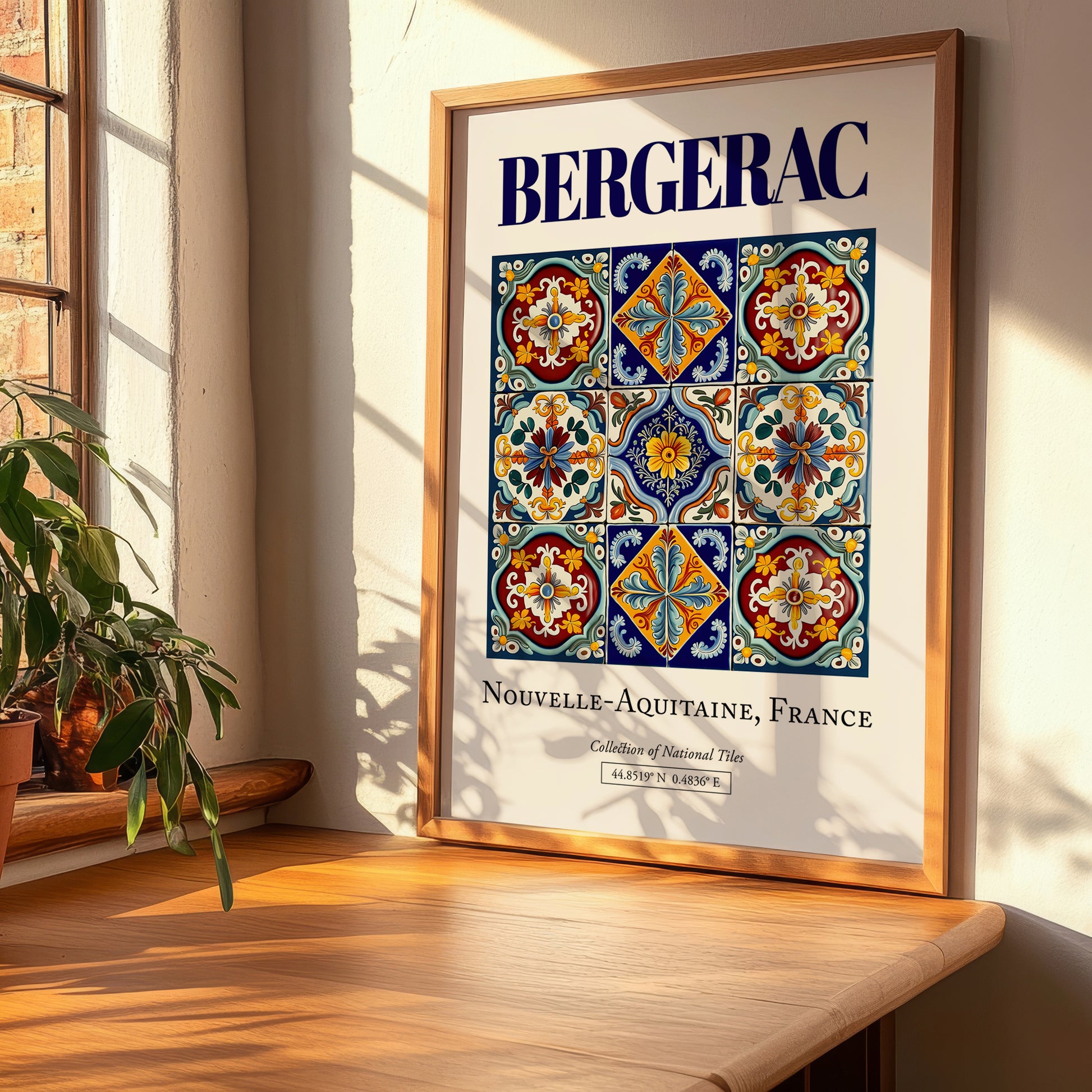 Bergerac, France – Travel Poster, clean layout with no caption