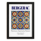Bergerac, France – Travel Poster, in sleek black frame