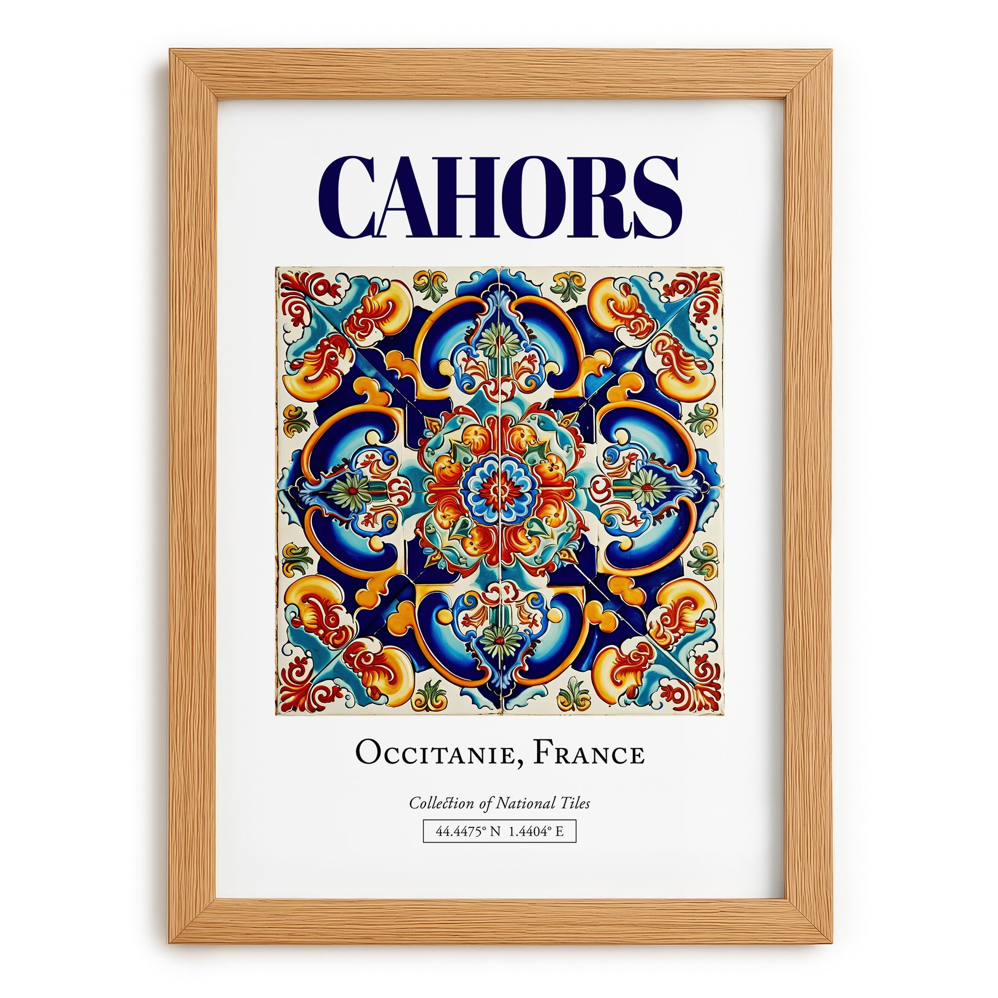 Cahors, France – Global Wall Art, set in oak frame