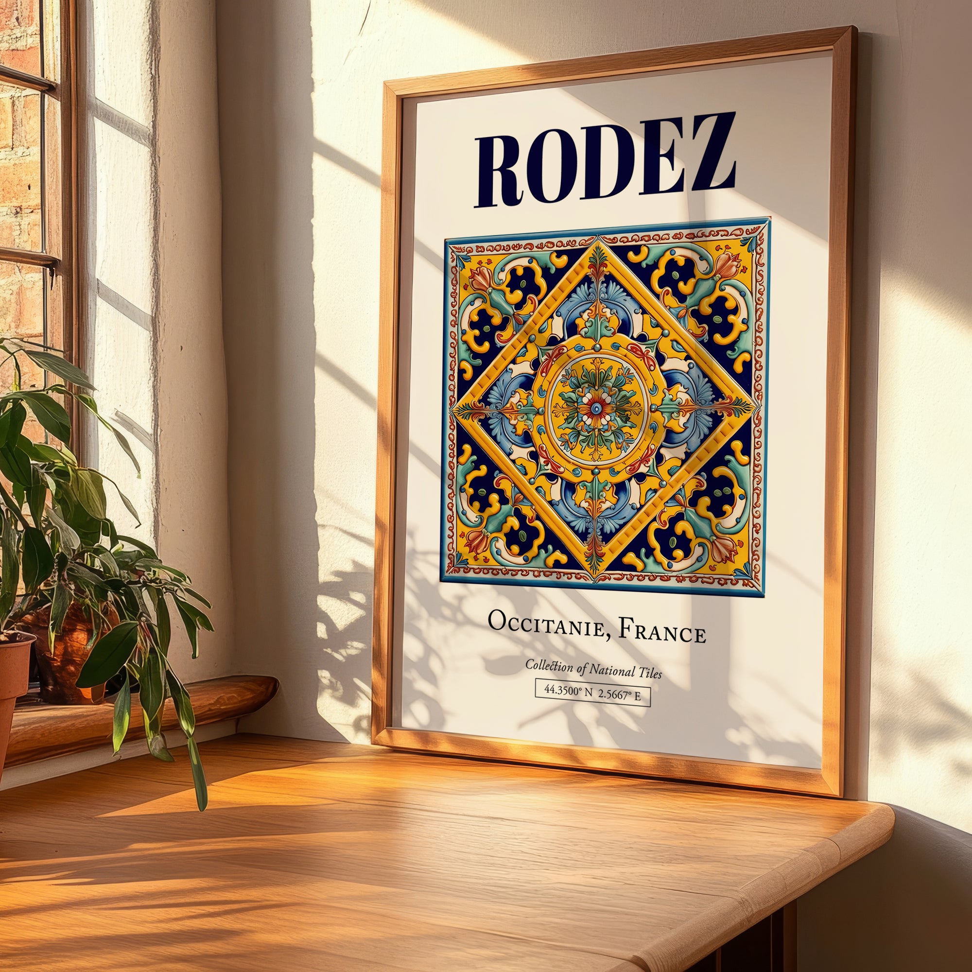 Rodez, France – Travel Print, clean layout with no caption