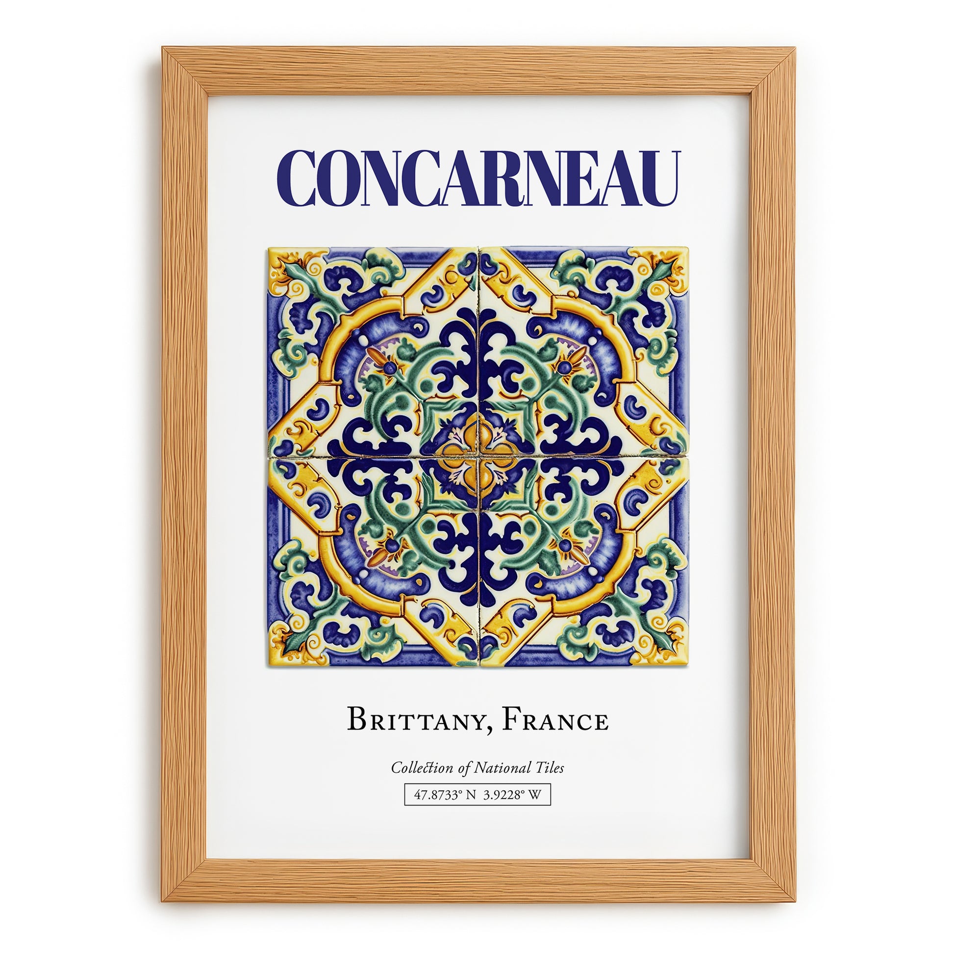 Concarneau, France – Travel Poster, set in oak frame