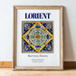 Lorient, France – Travel Print, in wooden frame leaning on the floor