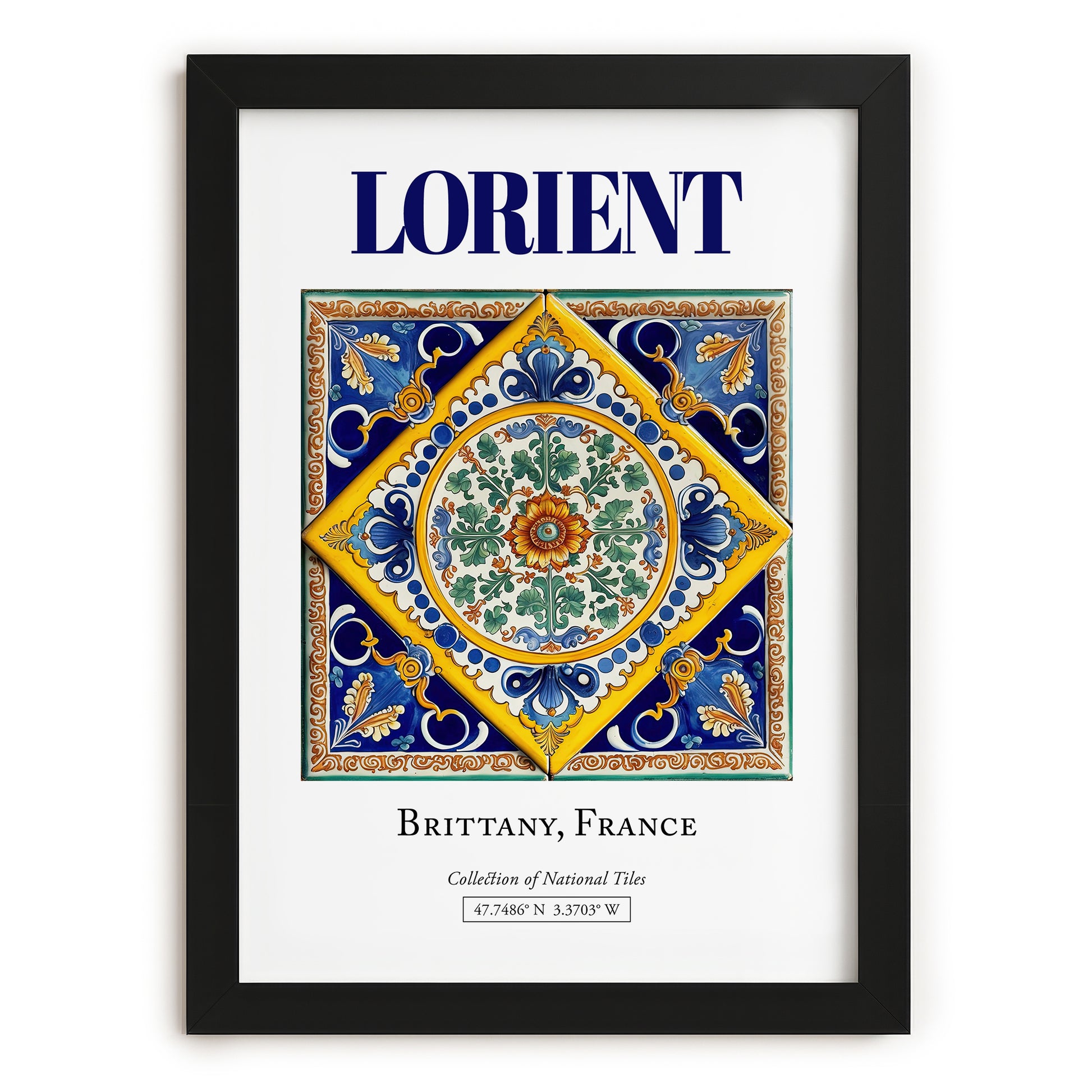 Lorient, France – Travel Print, in sleek black frame