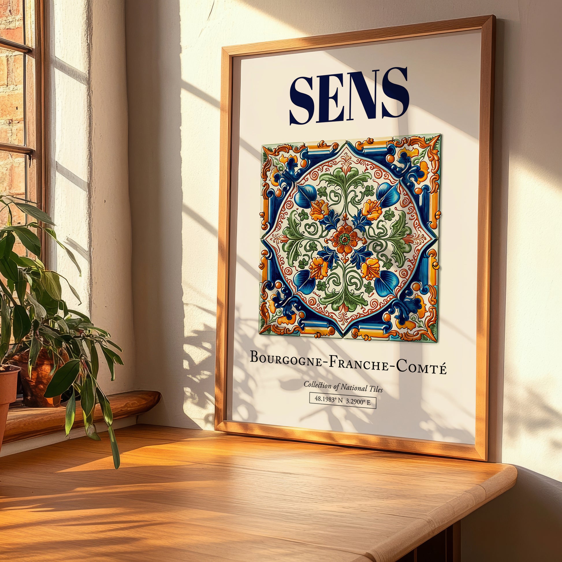 Sens, France – Travel Destination Art, clean layout with no caption