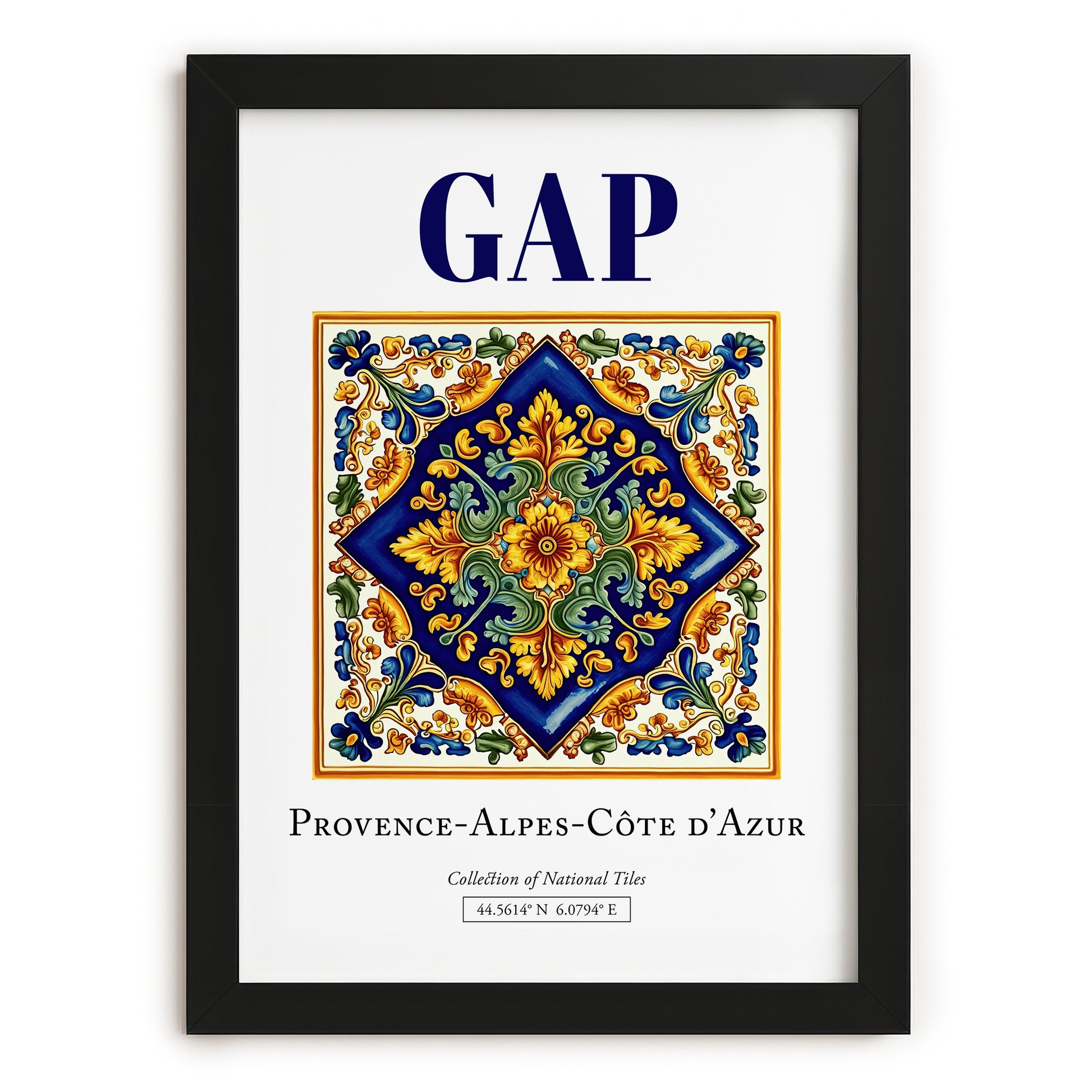 Gap, France – Country Culture Poster, in sleek black frame