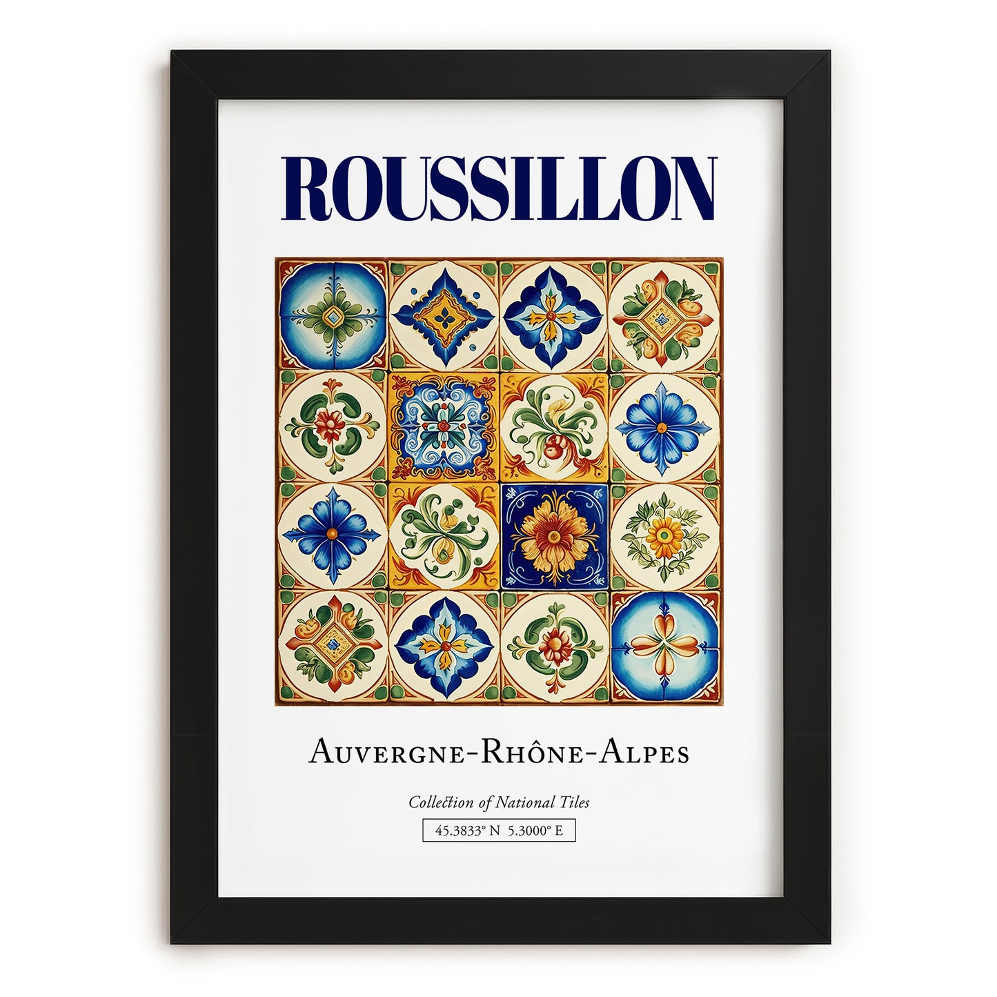 Roussillon, France – Travel Poster, in sleek black frame