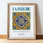 La Flèche, France – Away From Home Poster, in wooden frame leaning on the floor
