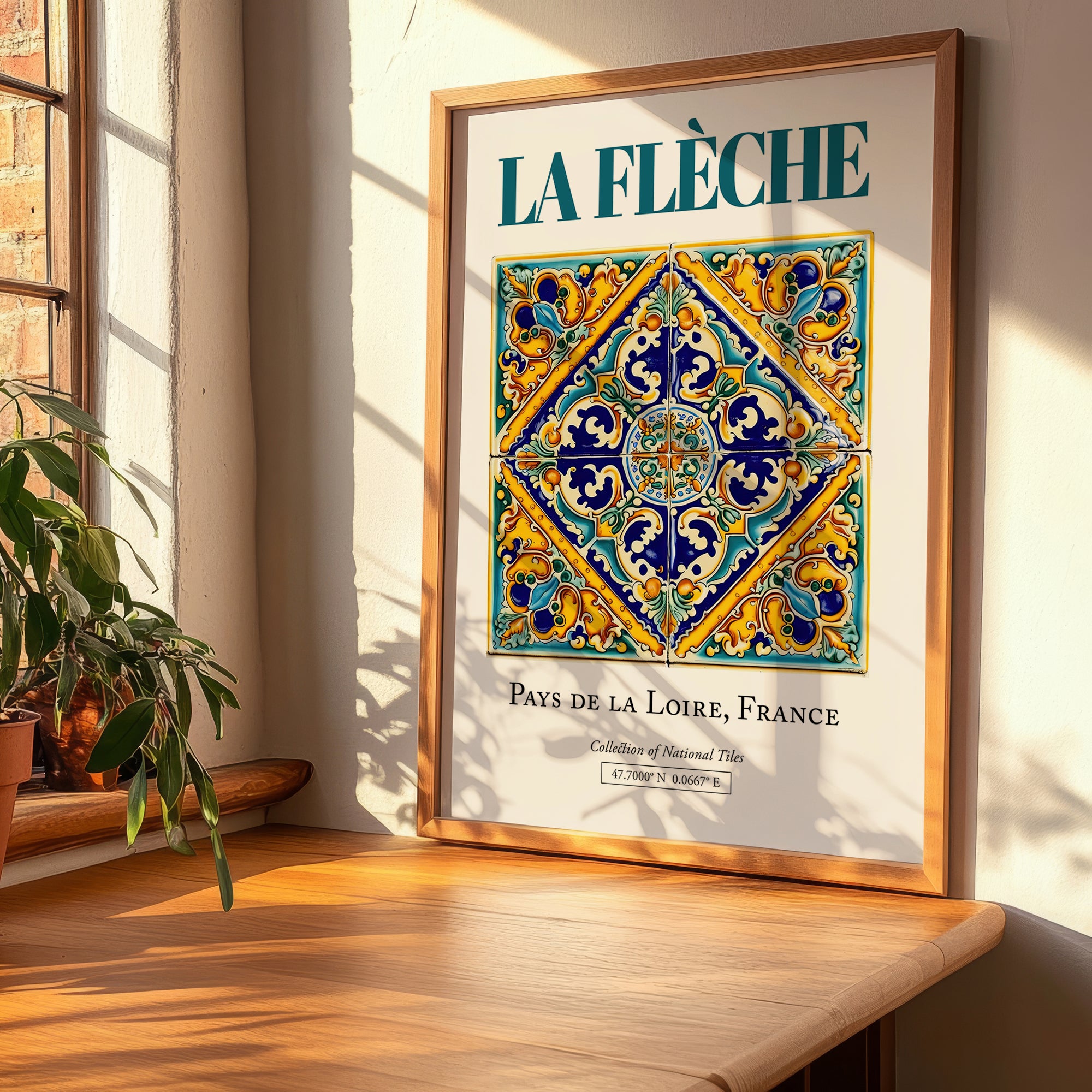 La Flèche, France – Away From Home Poster, clean layout with no caption