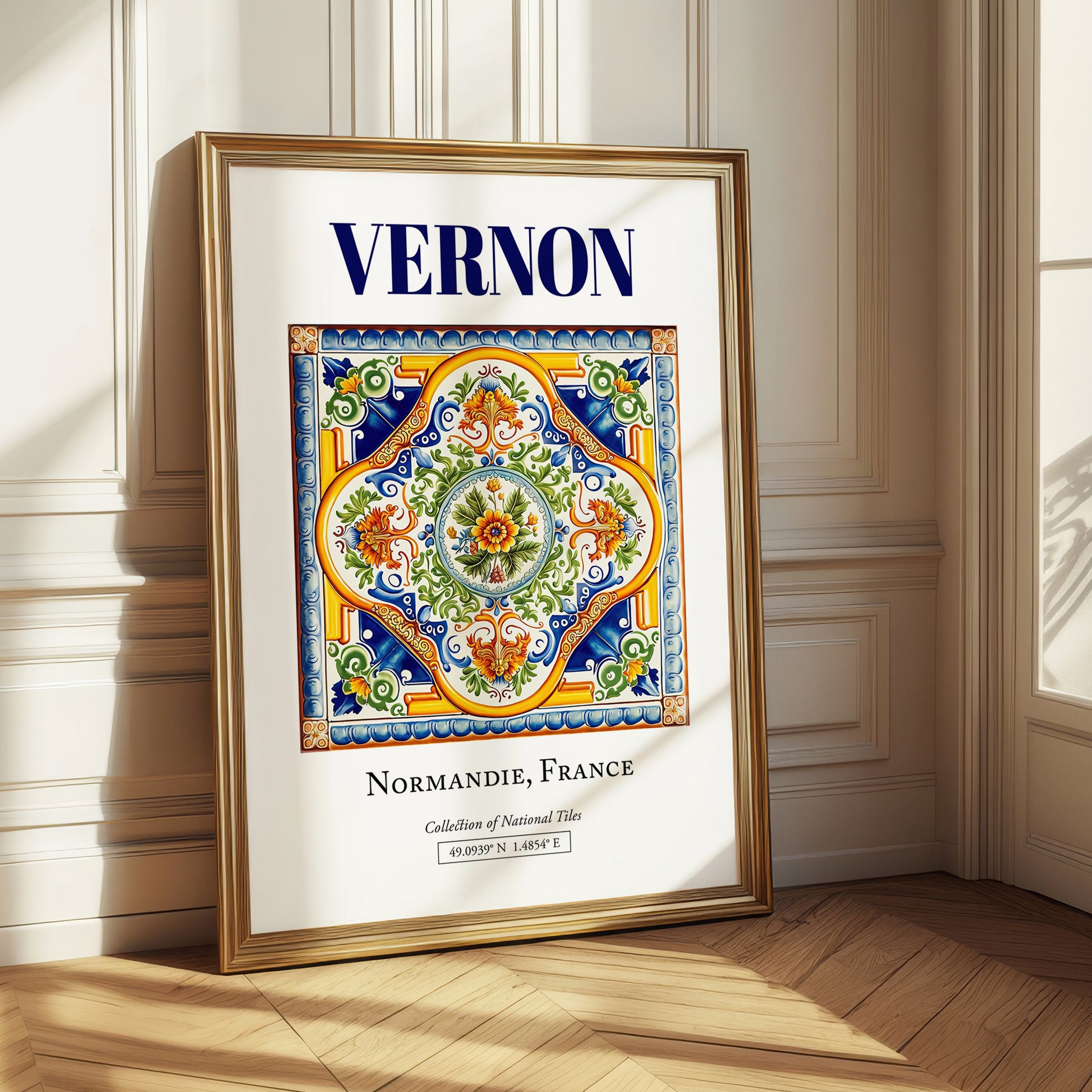 Vernon, France – Travel Print, styled in a charming Paris street view