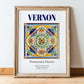 Vernon, France – Travel Print, in wooden frame leaning on the floor