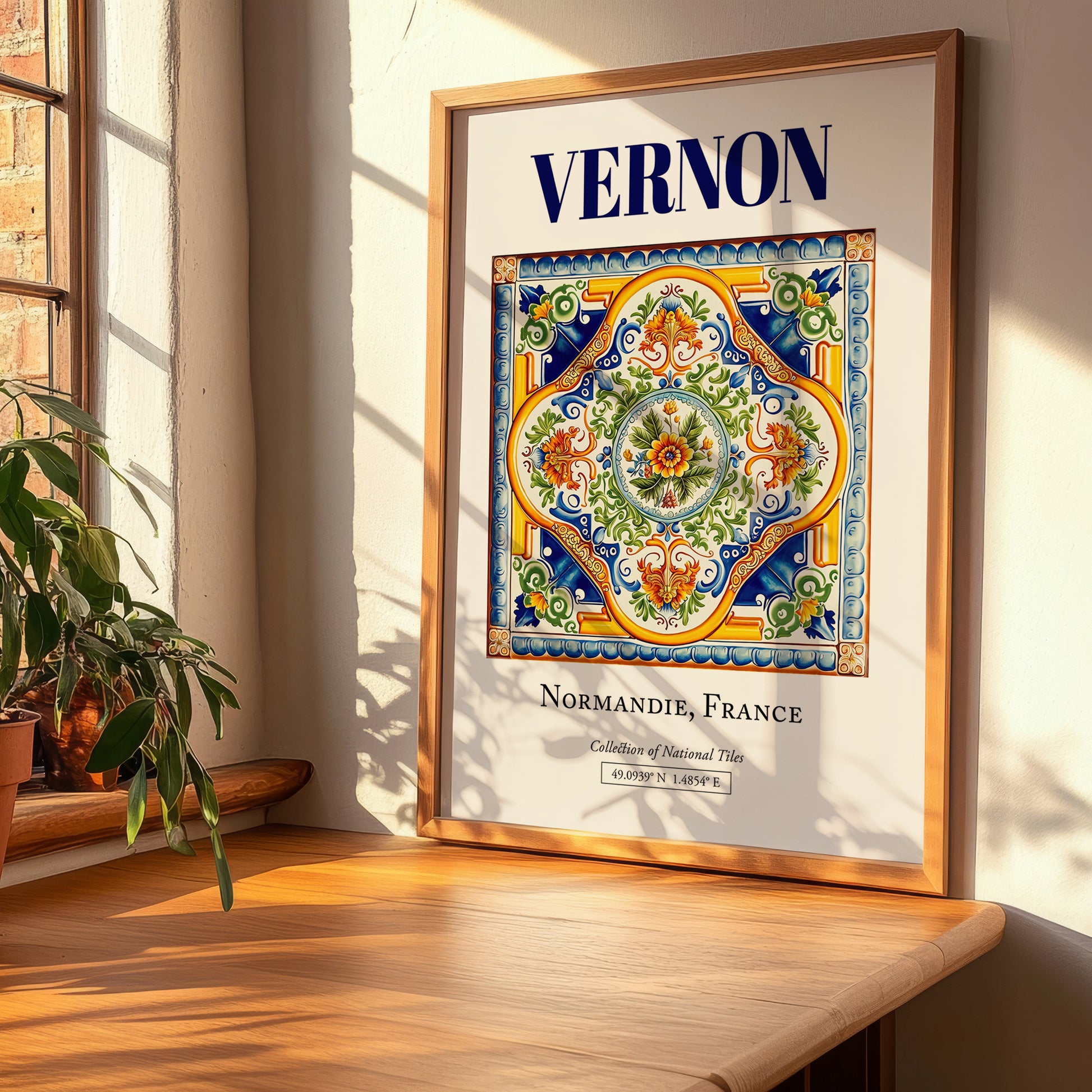 Vernon, France – Travel Print, clean layout with no caption
