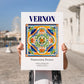 Vernon, France – Travel Print, no-text version framed in wood