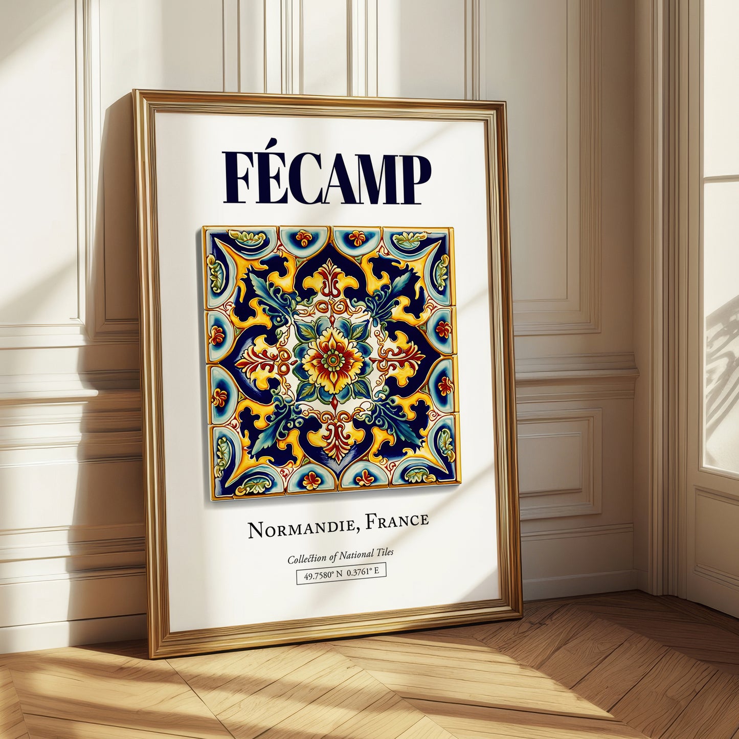 Fécamp, France – Away From Home Poster, styled in a charming Paris street view
