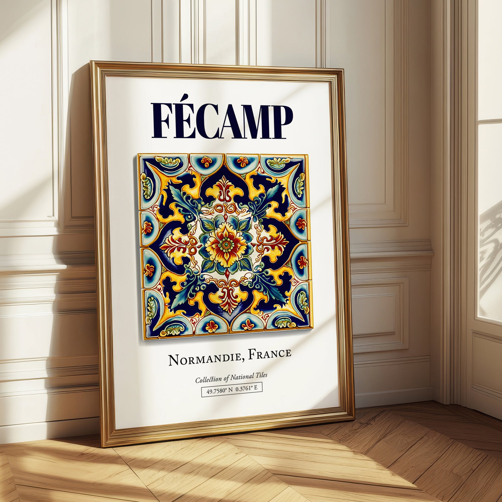 Fécamp, France – Away From Home Poster, styled in a charming Paris street view