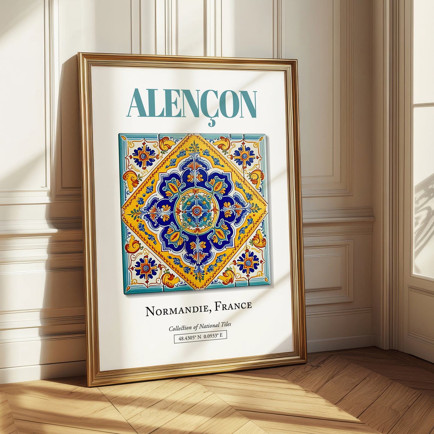Alençon, France – Travel Poster, styled in a charming Paris street view