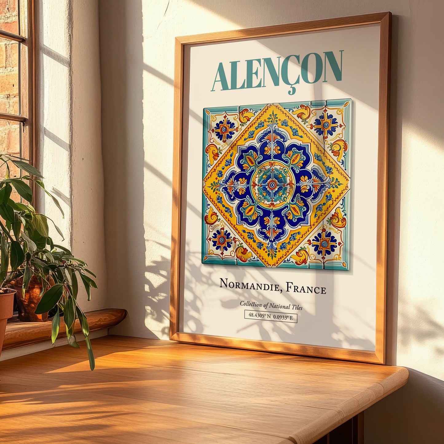 Alençon, France – Travel Poster, clean layout with no caption