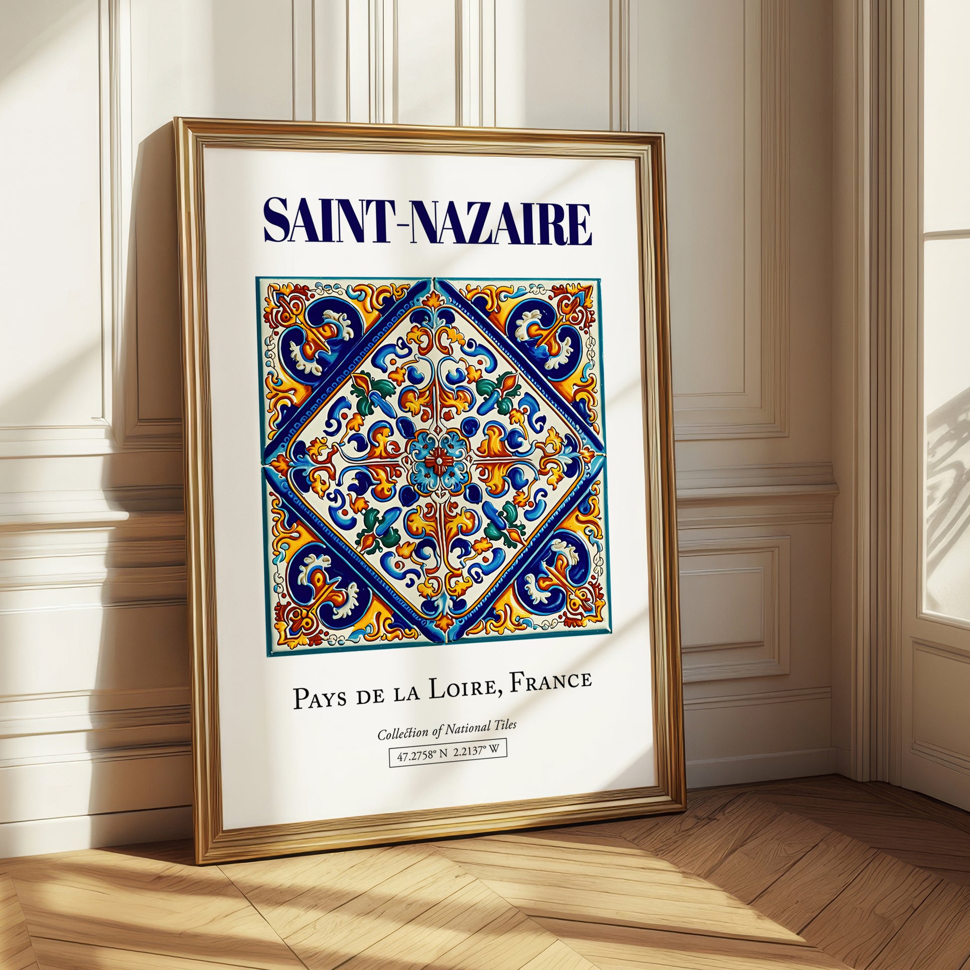 Saint-Nazaire, France – Travel Poster, styled in a charming Paris street view