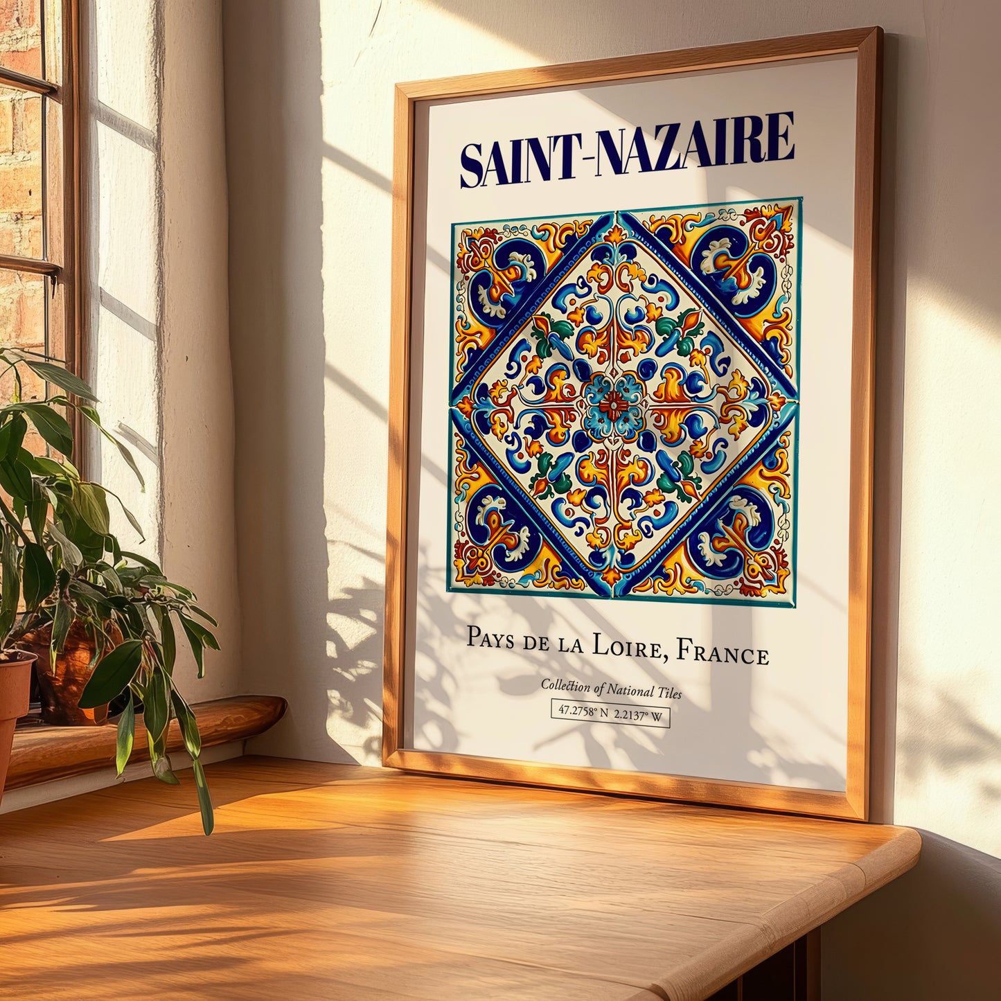 Saint-Nazaire, France – Travel Poster, clean layout with no caption