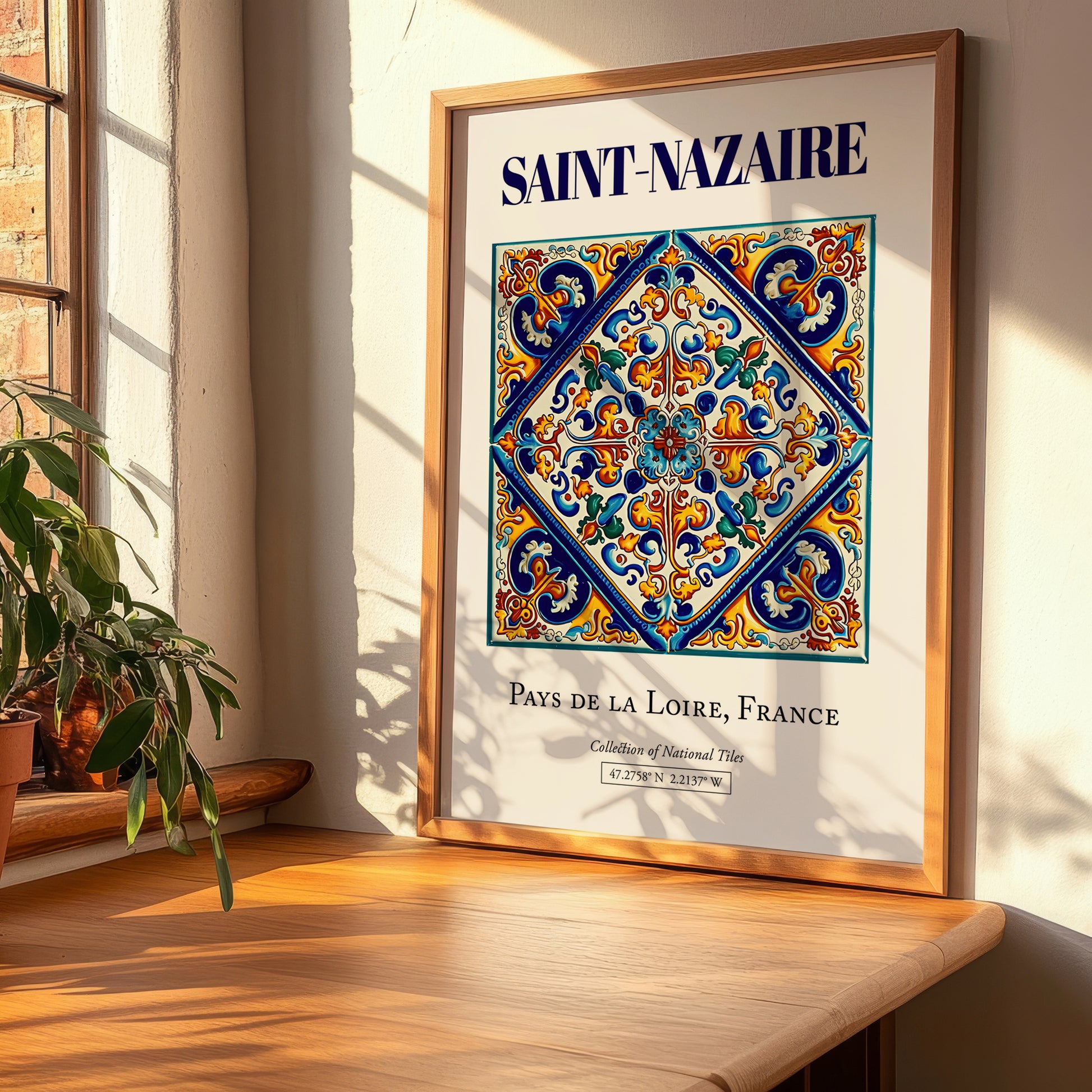 Saint-Nazaire, France – Travel Poster, clean layout with no caption